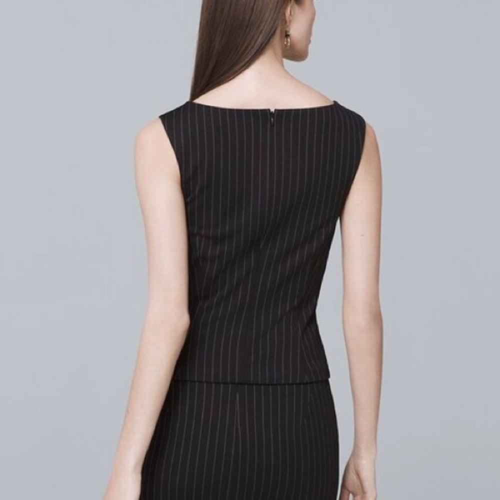 White House Black Market NWT Striped Bodice Sleeveless Top - Picture 3 of 9